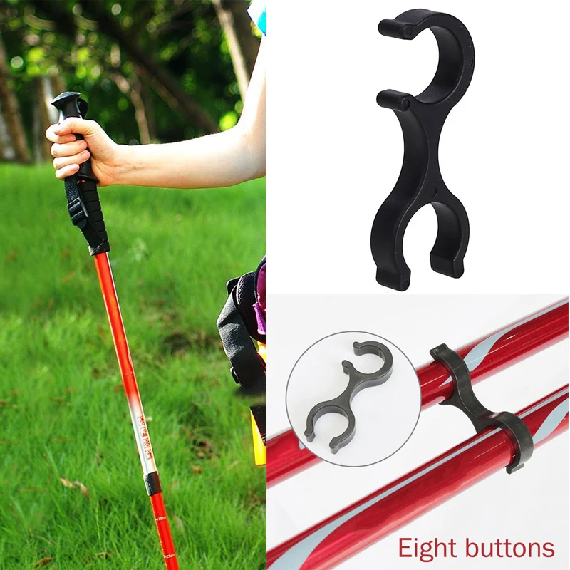 Buy Portable Trekking Pole Waking Stick 8 Shaped Clip