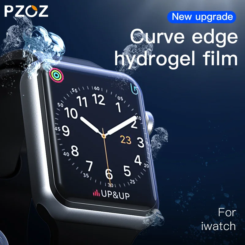 Защитный чехол PZOZ для apple watch 4 5 мягкая Гидрогелевая пленка 3D 1 2 3 38 мм 42 40 44