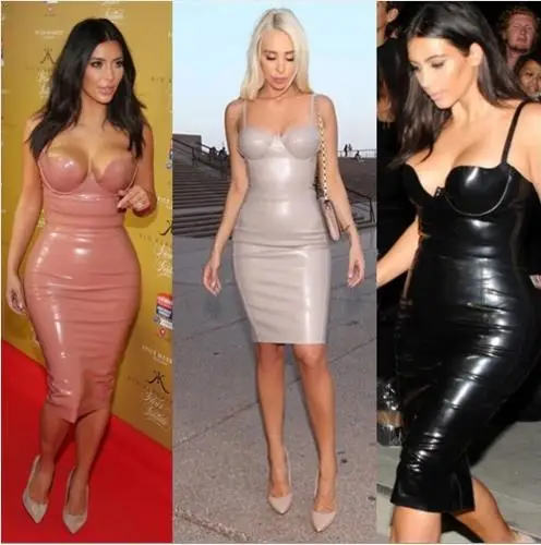 pink pleather dress