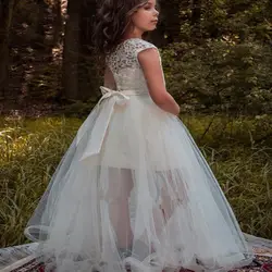 Lvory/Платья с цветочным узором для девочек на свадьбу, праздничное платье для подростков, платья для первого причастия