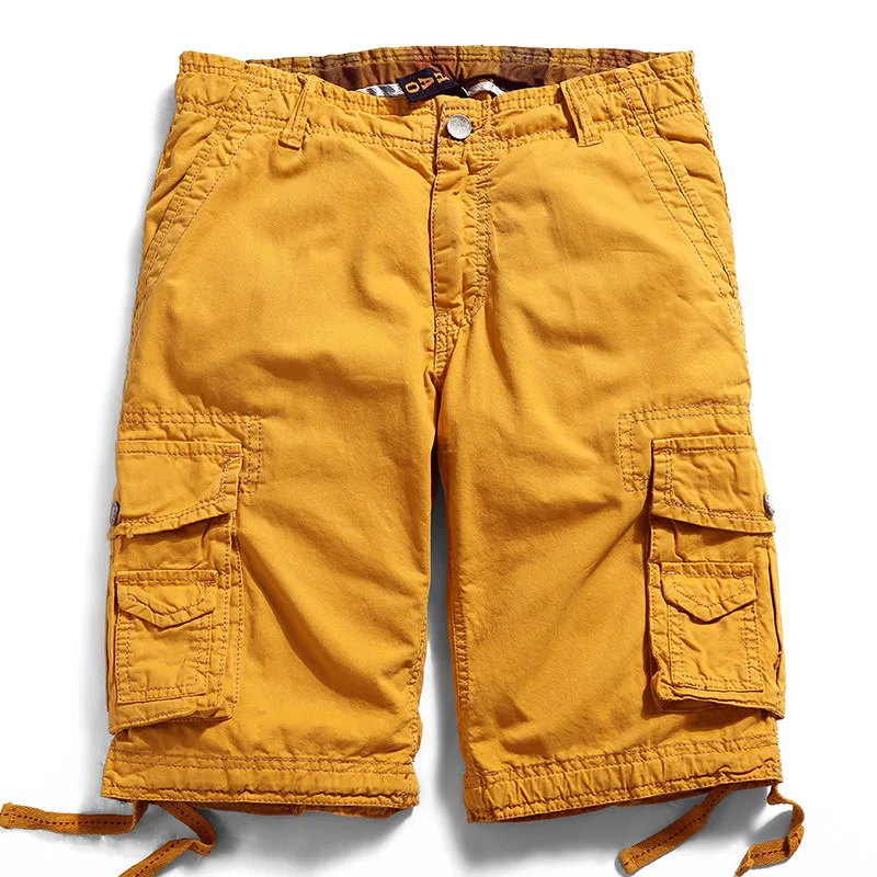 Новые мужские повседневные шорты-карго свободные шорты с несколькими карманами в стиле милитари, камуфляжные до колен, большие размеры, 5 цветов, шорты для мужчин, 3231
