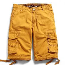 Новые мужские повседневные шорты-карго свободные шорты с несколькими карманами в стиле милитари, камуфляжные до колен, большие размеры, 5 цветов, шорты для мужчин, 3231