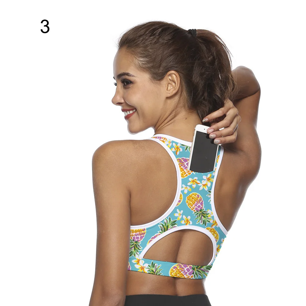 Hot Women Sports Bra Back Pocket Padded Running Activewear Tank Tops DO2 | Спорт и развлечения