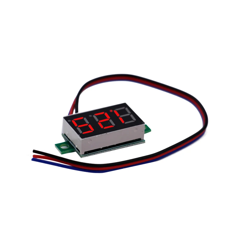 Красный светодиодный мини-дисплей 0,36 дюйма постоянного тока 0-100 в цифровой вольтметр 100 в Вольт Панель индикатор монитор Напряжение метр Скидка 40