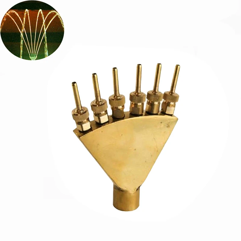 

ABSS-Brass Blossom Fountain Nozzle Pool Pond Spray Head (1 Inch Dn25)