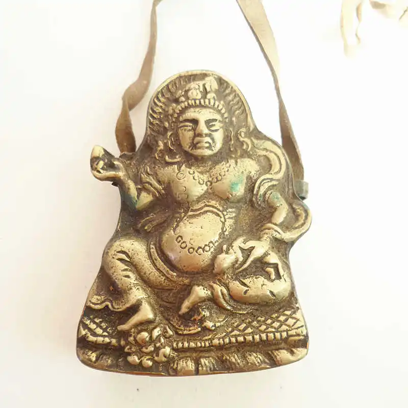 TGB152 Тибетский старину старый латунная Будда молитва коробка Тибет Будды-Фул коробка Ghau ремесленных Коллекционные вещи