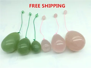 

HIMABM natural Rose Quartz jade egg mix for Kegel Exercise pelvic floor muscles vaginal exercise yoni egg ben wa ball