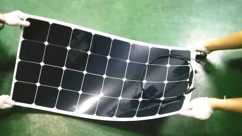 150 Вт полу гибкие солнечные панелей комплект для дома, белый 24 В солнечное зарядное устройство