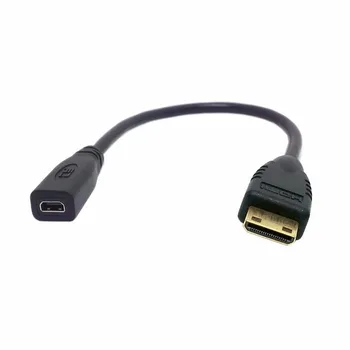 

Type D Micro HDMI v1.4 Socket Female to Type C Mini HDMI Male Convertor Adapter Cable 10cm