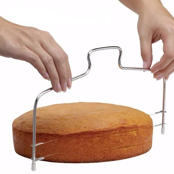 

Stainless Steel Slicer Adjustable 2-Wire Cake Leveler Baking Cutter Cake Decorating Tools Ustensiles Patisserie