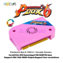 Boîte Pandora 6 1300 en 1 Version d'arcade jamma carte de jeu CGA VGA sortie HDMI CRT HD 720p support fba mame ps1 jeu 3d tekken(China)