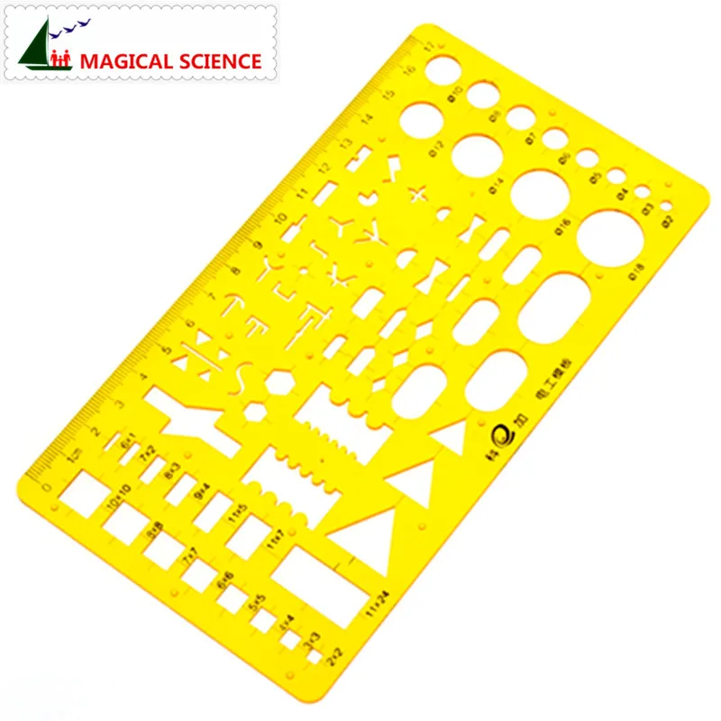 17cm plastic Electrical Drawing Ruler Students Physical Circuit design