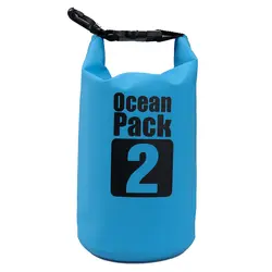 2L водонепроницаемый мешок для хранения сухой переноски рюкзак-мешок сумка лодка каяк синий