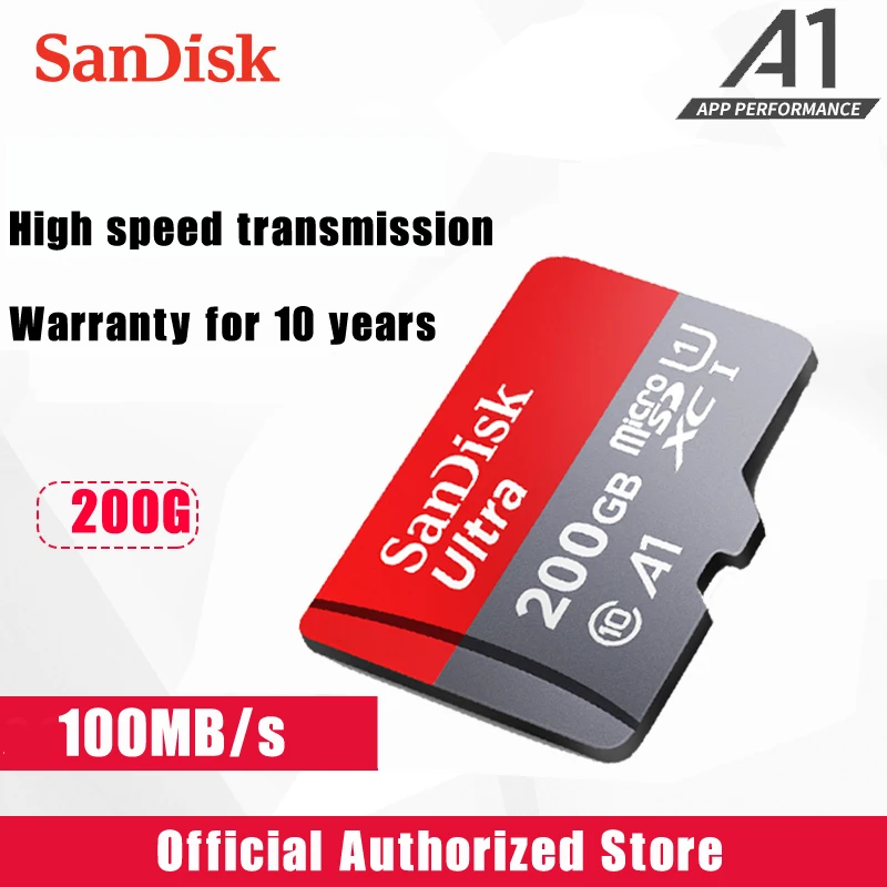 Sandisk micro sd карта 16 ГБ 32 ГБ 64 Гб 256 ГБ картао де Мемория карта TF 128g 200 ГБ класс 10 карта памяти для samrtphone и PC