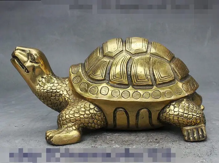 Chinese Brass Fengshui Animal Dragon Turtle Tortoise Wealth Lucky
