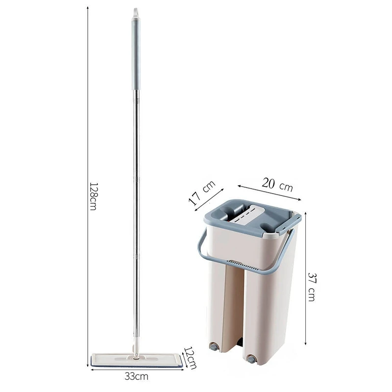  Magic Automatic Spin Mop Hand Free Washing Microfiber Fiber Cleaning Cloth Home Kitchen Wooden Floo - 33044738188