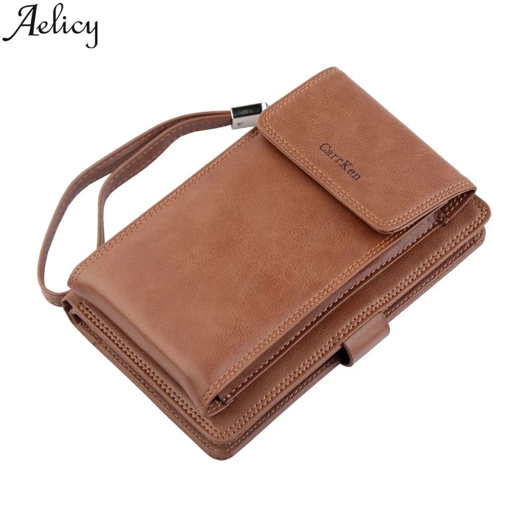 

Aelicy 2019 New Zipper Wallets Leather Long Purse Women Card Holder Clutch Wallet Multi-Function Business Card Holder Bag