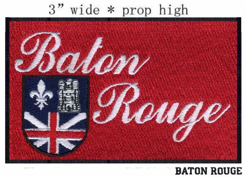 Baton rougelouisiana usa flag embroidery patch 3 wide shippingsmall