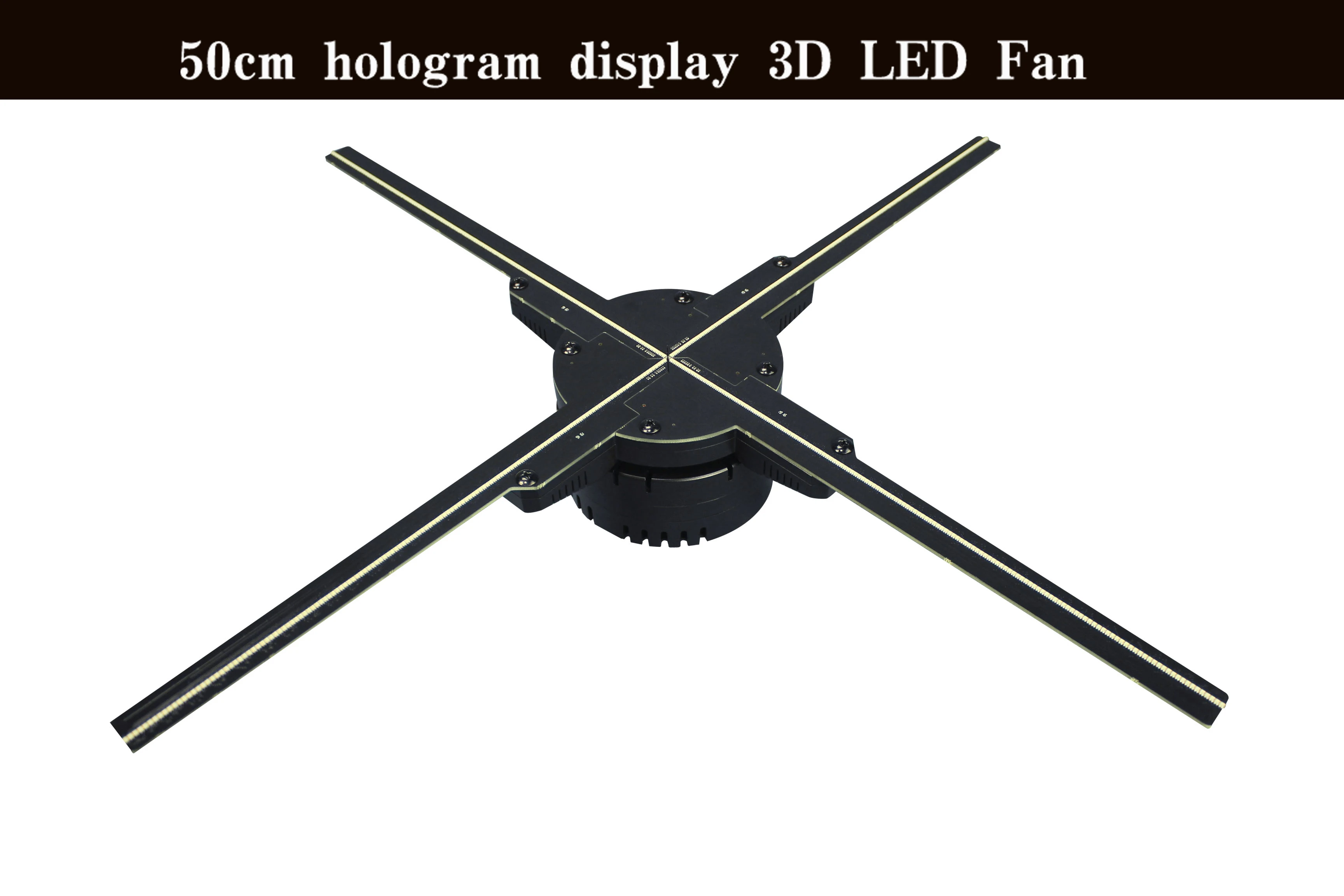 

3D Hologram Advertising Display LED Fan Holographic Imaging 3D Naked Eye LED Fan Light LED Moving Head Light Holiday Decoration