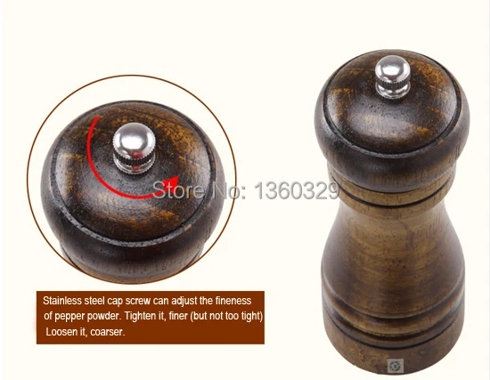Cooking Tool Oak Pepper Salt Grinder Spice Temperos Shaker Cruet Galheteiro Barbecue kitchen Accessory