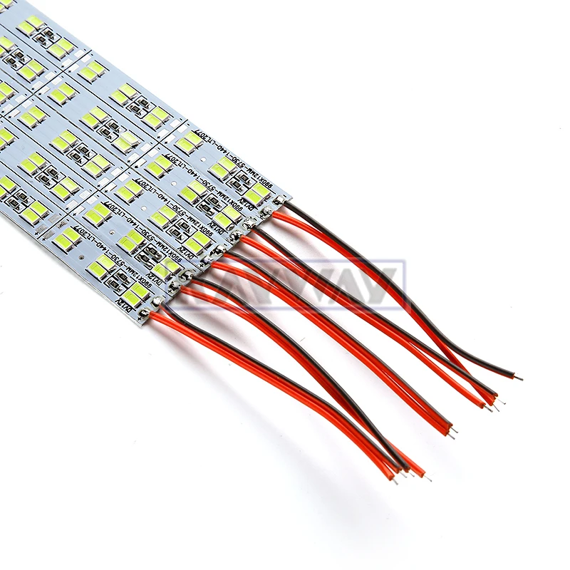 RAYWAY 10pcs 50CM Double Row 5630/5730 SMD 72 LED Strip Bar Light DC12V 14W Aluminium Alloy Rigid Bar Lamp Fr Cabinet White/Warm