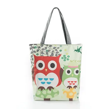 

Cartoon Animal Folding Shopping Tote Reusable Superior Quality Canvas Bag Exquisite Owl Designs Shopping Bag Reusable Handbags