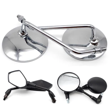 

Universal Motorcycle Mirror Rearview Side Mirrors Motor Accessories for aprilia scarabeo 200 mv agusta brutale 800 yamaha sr 250