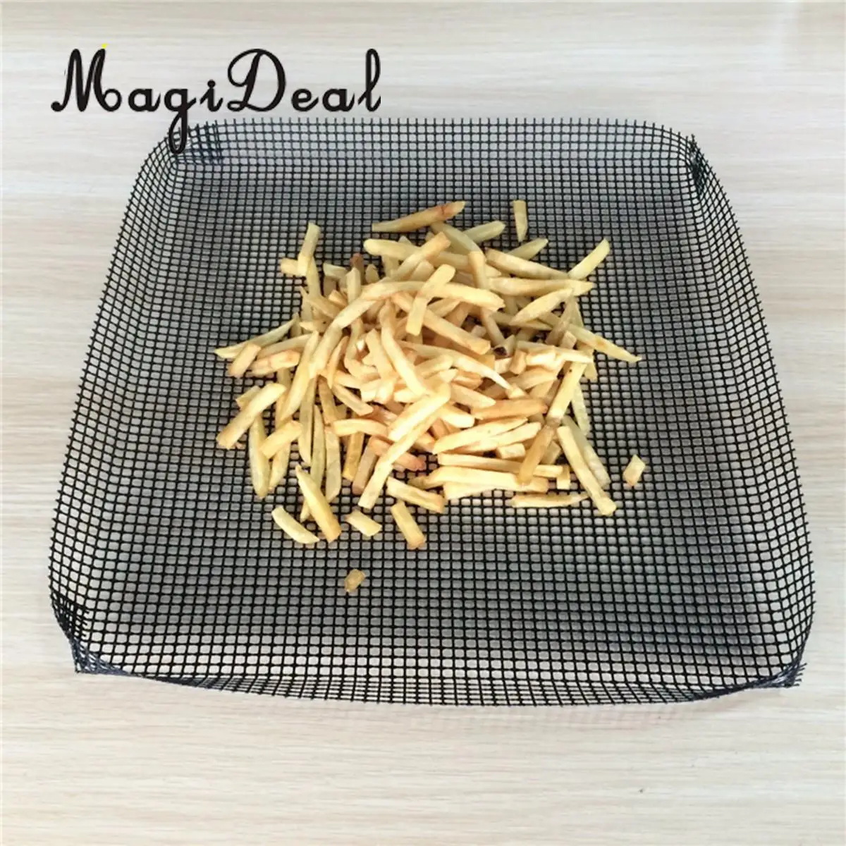 MagiDeal Non-Stick Oven Baking Mesh Tray BBQ Net Chip Baskets Roaster Grilling Mesh