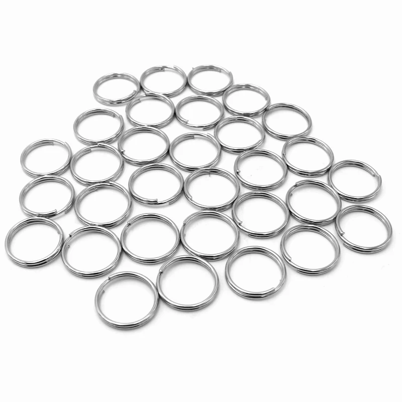 10mm Dog Tag Rings Round Keychain Metal Diy Ring For Pet Id Dogs Cats Split Key Rings Cat Collar Accessories dog collars girly	 Dog Collars