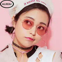 ALIKAI 2019 новые женские солнцезащитные очкив ретро стиле из Металла Солнцезащитные прозрачные море очки модные очки солнцезащитные очки для