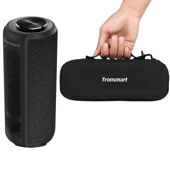 Tronsmart T6 Plus Bluetooth динамик портативные колонки 40 Вт сабвуфер IPX6 Водонепроницаемый Саундбар с голосовым ассистентом, TWS - Цвет: Black with Case