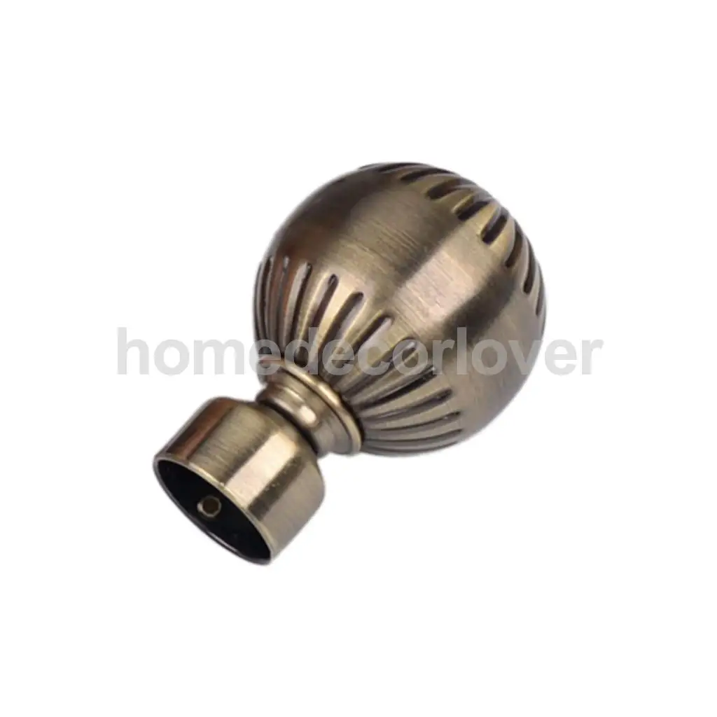 1 Piece Retro Curtain Pole Rod Finials Ends Heads 28mm