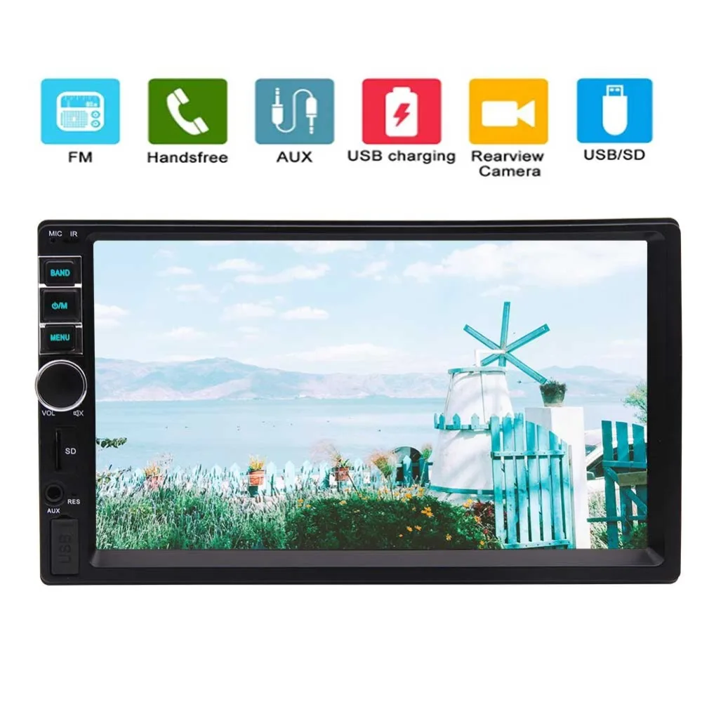 

Bluetooth/TF/USB/Remote Contral 2DIN 7" Capacitive Touch Screen Car Radio MP5 Player Bluetooth GPS Navigation Stereo supports 7