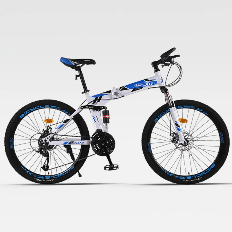 Flash Deal Mountain Bicycle Folding Spoke Wheel Double Shock Absorber Adult Cross-Country Men and Women 1