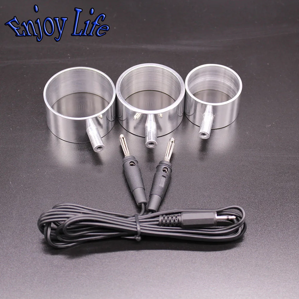 AES051 Electro Sex Aluminum Cock Rings, Electric Metal Penis Rings, Sex