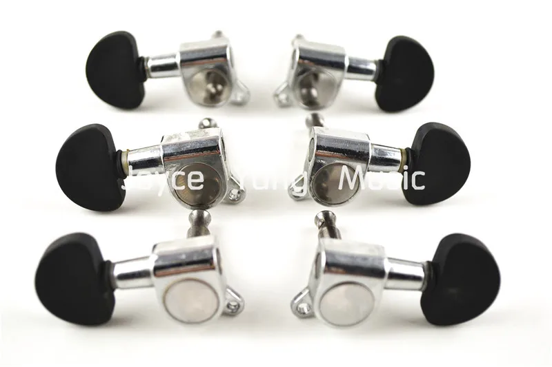 Alomejor Metal Machine Heads 3L 3R Guitar Tuning Pegs Grover Style Chrome Metal Tuning Machine Head Keys Set for Guitar Part Alomejor Metal Machine Heads 3L 3R Guitar Tuning Pegs Grover Style Chrome Metal Tuning Machine Head Keys Set for Guitar Part