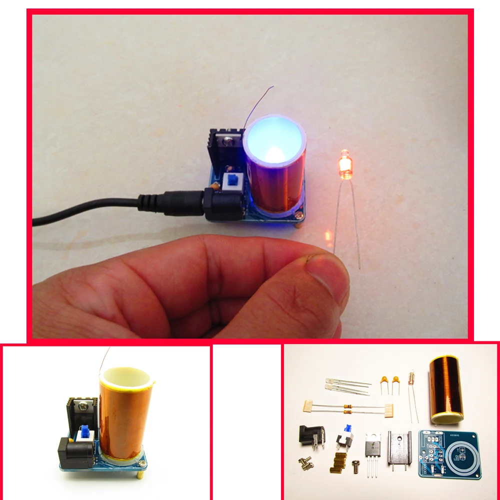 Новые BD243 мини Тесла катушки комплект магический реквизит diy части пустые огни