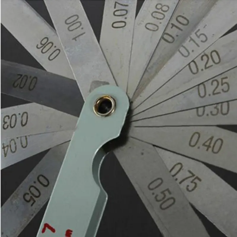 Hot 17 Blade Metric Feeler Gauge 0.02-1.00mm Gap Filler Thickness Measurement Tool