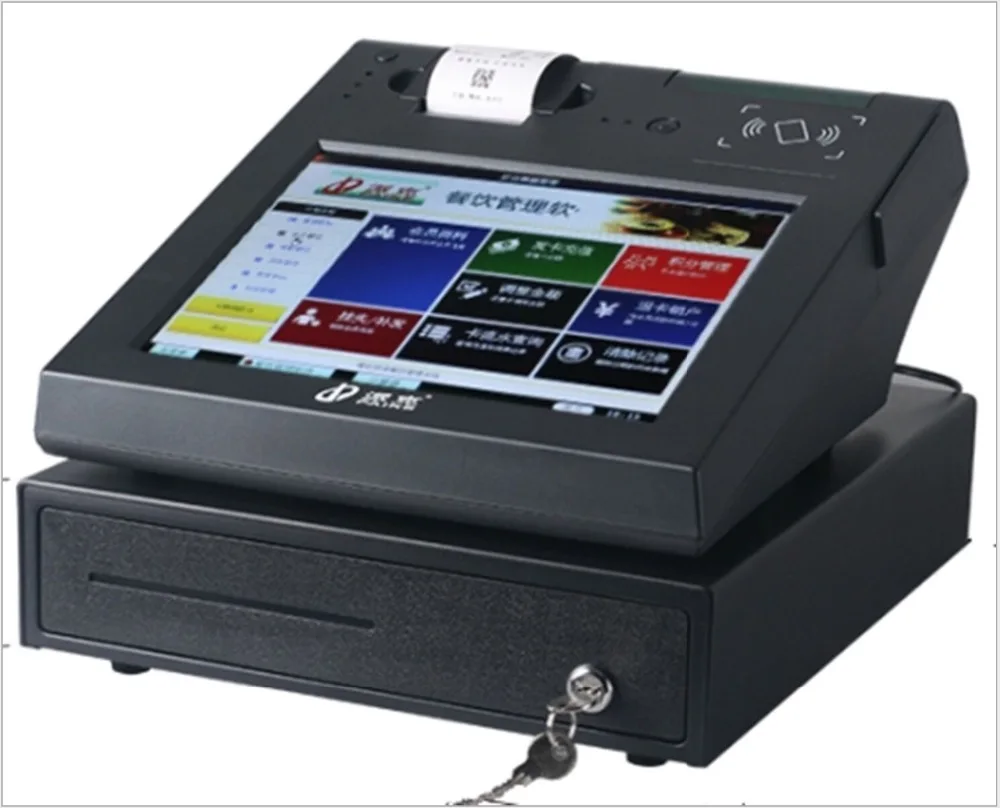 

12 inch all in one touch screen pos system with english software