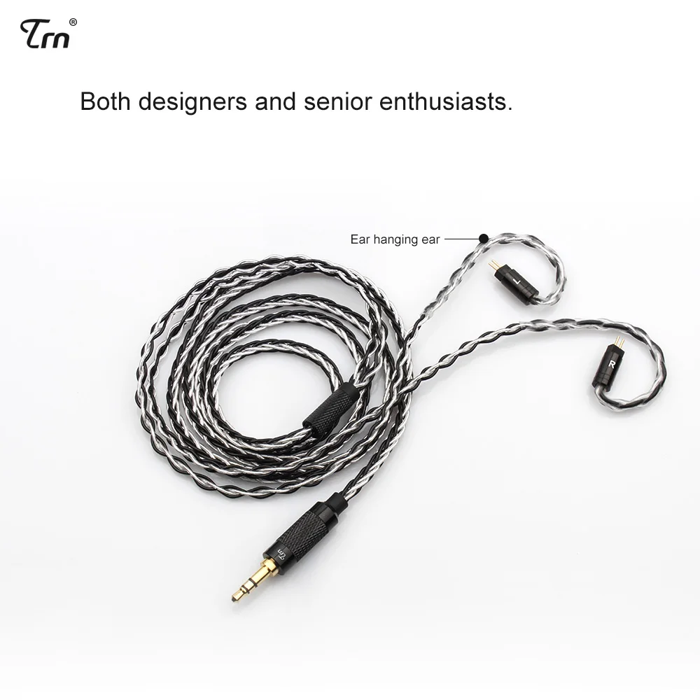

TRN MMCX 2Pin Connector 3.5/2.5mm Balanced 8 Core Copper Silver Mixed Cable For TFZ TRN V80 IM1 ES4 AS10 ZS10 BA10