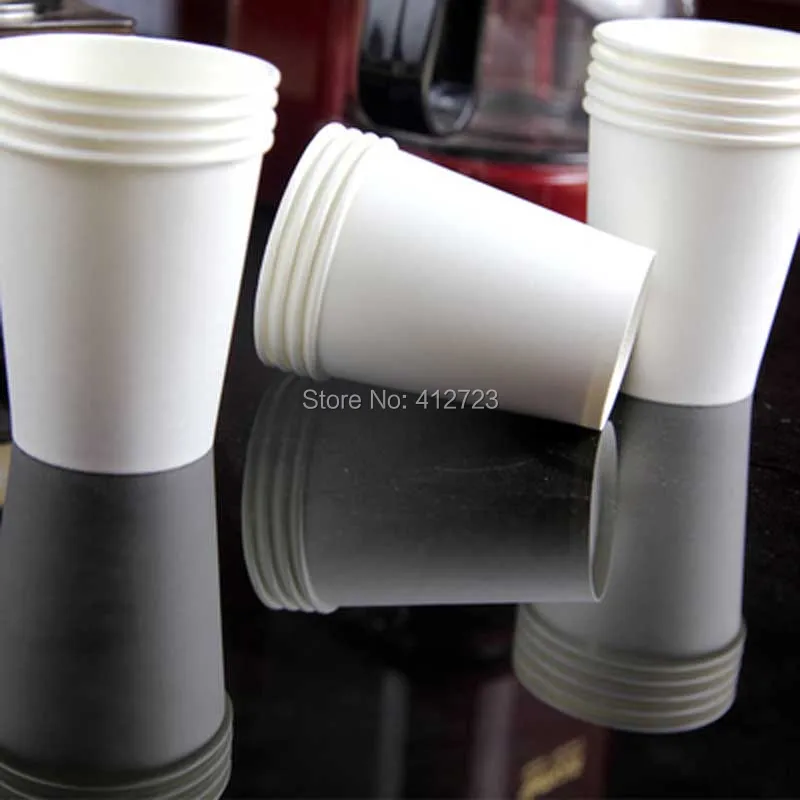 Free shipping 100pcs/lot plain white paper cups 205ML drinking for coffee Wedding baby shower party decoration supply | Дом и сад