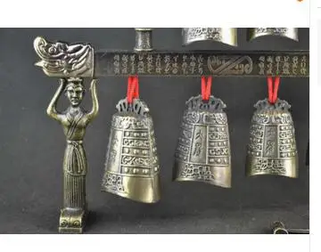Classic Bronze Antique Instrument Chime Sculpture Handicraft Collectibles