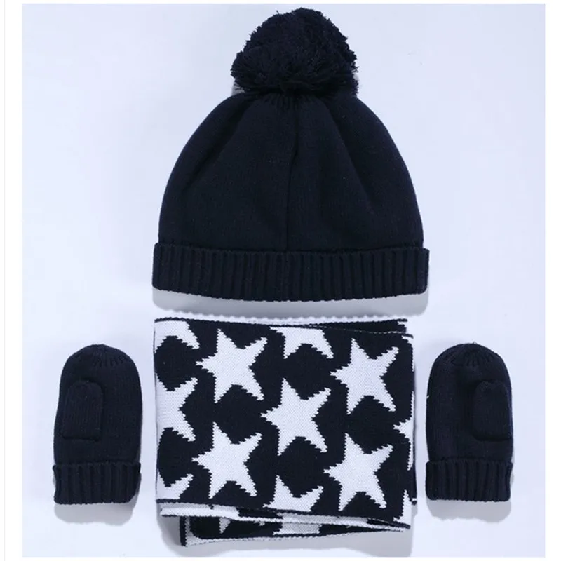 boys navy hat and scarf