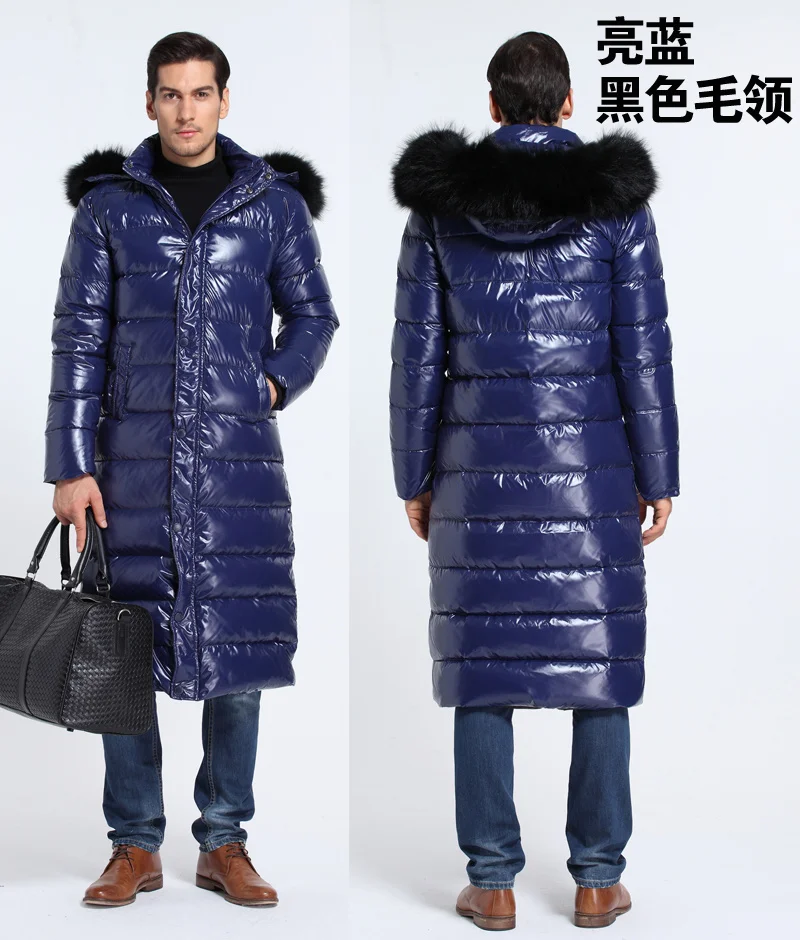 Men 90% Down Coat Parka Minus 40 Degrees Celsius Snow Waterproof Fur Hood Warm Quilted Puffer Outwear X-long Thick Luxury 5Color Men 90% Down Coat Parka Minus 40 Degrees Celsius Snow Waterproof Fur Hood Warm Quilted Puffer Outwear X-long Thick Luxury 5Color
