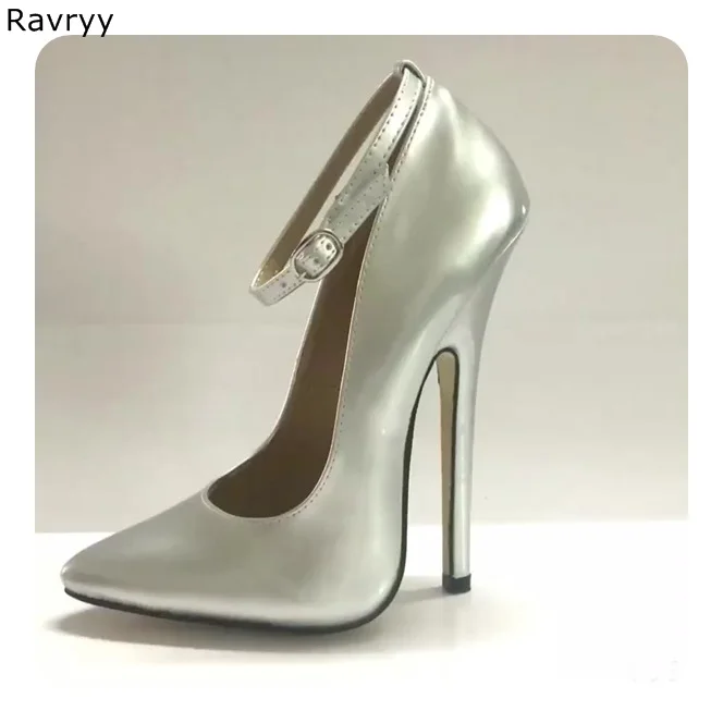 Woman silver high heel Pointed Toe Sexy Pumps 16CM sky high heels