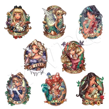 

DIY Patch Europe Pop Cartoon Girl Iron-on Patches For Clothing Children T-shirt Jacket Hoodie A-level Thermal Transfer Stickers