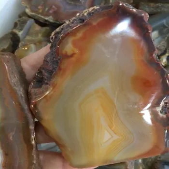 

80-90mm Wholesale natural Heart shaped Madagascar Marine agate slice Stones Marine stone teaching material minerals collection