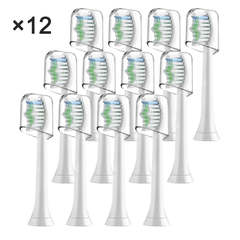 12Pcs Tooth Brush Heads For Philips Sonicare HX6511 HX9362 HX6013 HX6063 HX3110 HX3212 HX6231 HX6631 HX8911 HX6711 HX6730 HX6930