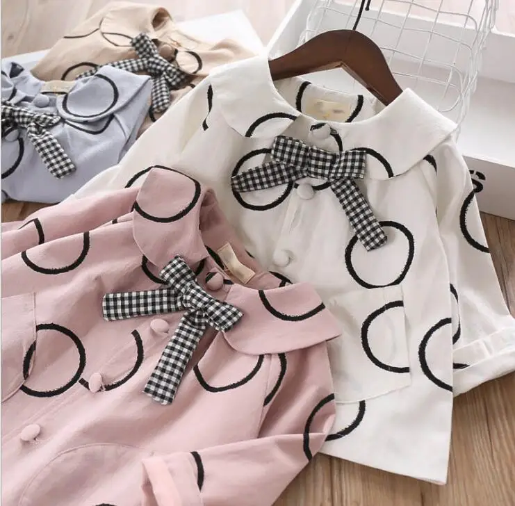 

2019 Fall Elegant Plaids Bow Coat For baby Girls, Children Formal Lady Outwear Wholesale, 5 pieces/lot