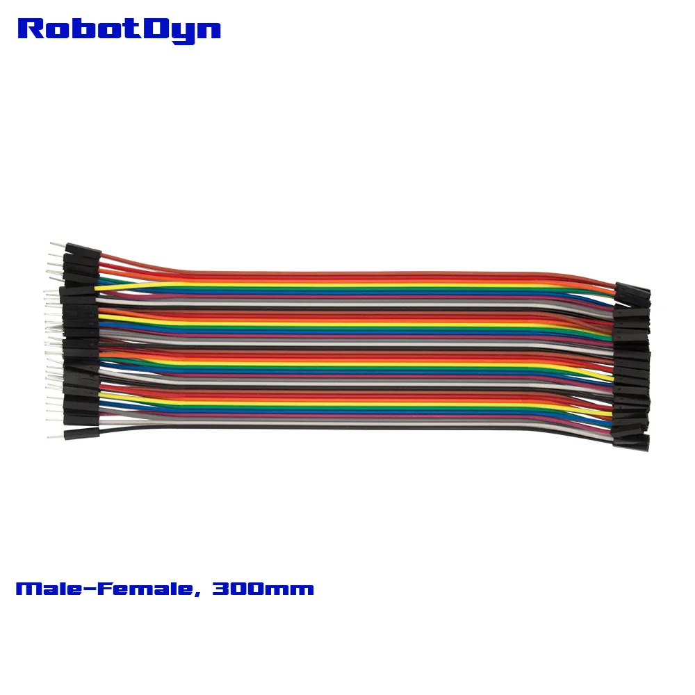 Перемычка Dupont wire 12 дюймов (300 мм) штекер гнездо (M/F) 3x40L лента = 3 ленты. Всего 120